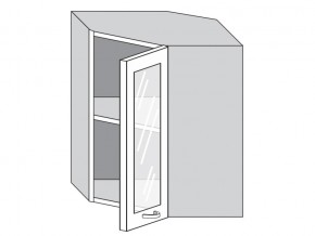 1.60.3у Шкаф настенный (h=720) угловой на 600мм со стекл. дверцей в Чернушке - chernushka.магазин96.com | фото