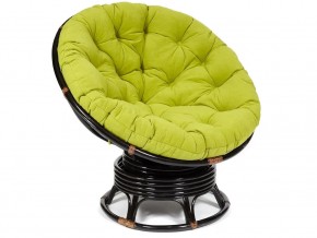 Кресло-качалка Papasan w 23/01 B с подушкой Antique brown, флок Олива в Чернушке - chernushka.магазин96.com | фото