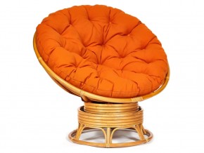 Кресло-качалка Papasan w 23/01 B с подушкой Honey, ткань Оранжевый в Чернушке - chernushka.магазин96.com | фото