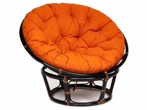 Кресло Papasan 23/01 W с подушкой Antique brown, ткань Оранжевый в Чернушке - chernushka.магазин96.com | фото