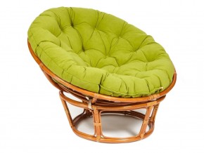 Кресло Papasan 23/01 W с подушкой Cognac, флок Олива в Чернушке - chernushka.магазин96.com | фото