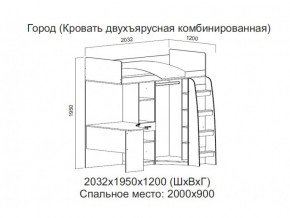 Кровать двухъярусная комбинированная в Чернушке - chernushka.магазин96.com | фото